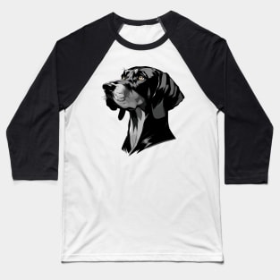 Stunning and Cool Hanoverian Scenthound Monochrome and Gold Portrait for Father's Day Baseball T-Shirt